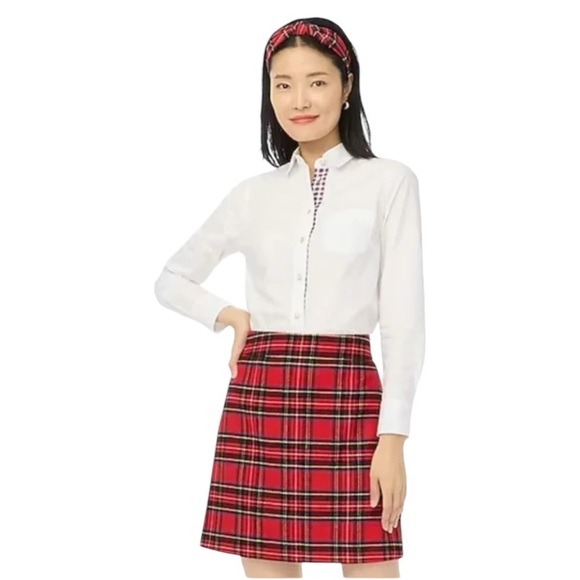 J. CREW A-Line Tartan Mini Skirt Size 16 NEW - Picture 3 of 9